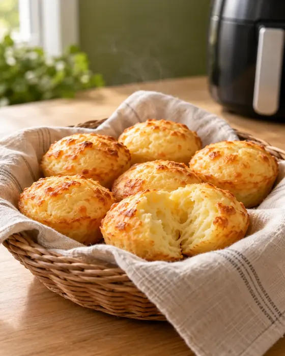 Panecillos de queso bajos en carbos en moldecitos