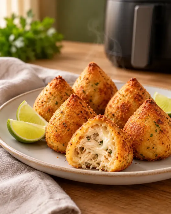 Coxinhas low carb de pollo con queso crema